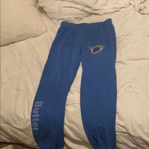 Blue sweat pants